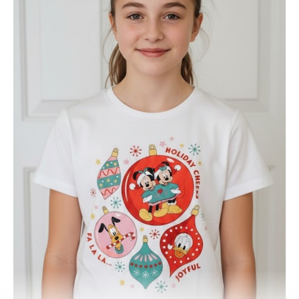 Disney Girls 14-16 Holiday Christmas Top New